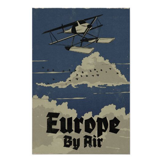 Europa aus der Luft Poster (Vorderseite)