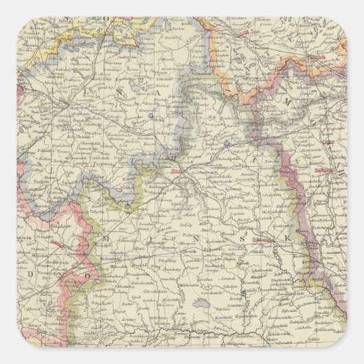 Europa, Belarus, Ukraine Quadratischer Aufkleber (Vorderseite)