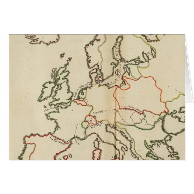 Europa, Berge und Flüsse (Vorderseite (Horizontal))