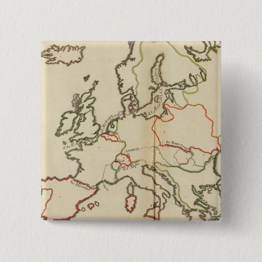 Europa, Berge und Flüsse Button (Vorderseite)