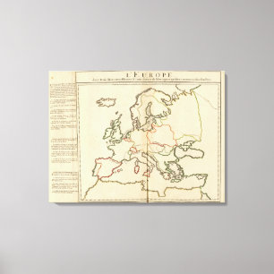 Europa, Berge und Flüsse Leinwanddruck