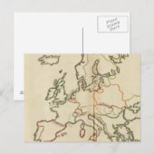Europa, Berge und Flüsse Postkarte (Vorne/Hinten)