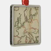 Europa, Berge und Flüsse Silbernes Ornament (Rechts)