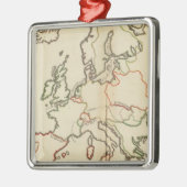 Europa, Berge und Flüsse Silbernes Ornament (Links)