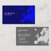 EUROPA Blue - Dunkles Blau Visitenkarte (Vorne/Hinten)