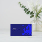 EUROPA Blue - Dunkles Blau Visitenkarte (Stehend Vorderseite)