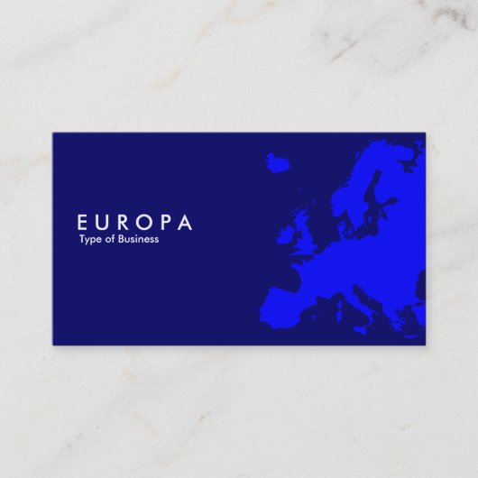 EUROPA Blue - Dunkles Blau Visitenkarte (Vorderseite)