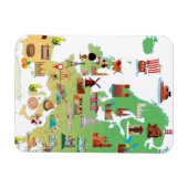 Europa-Cartoon-Karte Magnet (Horizontal)