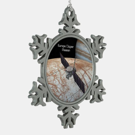 Europa Clipper Mission Spacecraft Schneeflocken Zinn-Ornament (Links)