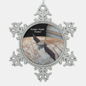 Europa Clipper Mission Spacecraft Schneeflocken Zinn-Ornament (Vorderseite)