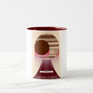 Europa Clipper Weltraumkunst Zweifarbige Tasse
