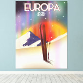 Europa - Der Jupiter Weltraumkunst. Leinwanddruck (Insitu (Holzboden))