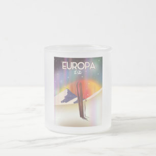 Europa - Der Jupiter Weltraumkunst. Mattglastasse