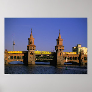 Europa, Deutschland, Berlin Kreuzberg, Oberbaum Poster