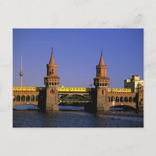 Europa, Deutschland, Berlin Kreuzberg, Oberbaum Postkarte (Vorderseite)