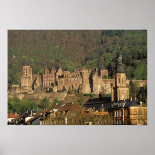 Europa, Deutschland, Heidelberg.Burg Poster