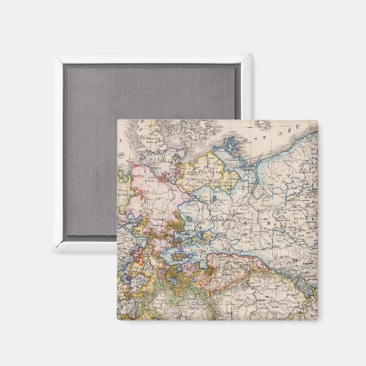 Europa, Deutschland, Österreich Magnet (Vorderseite/Rückseite)