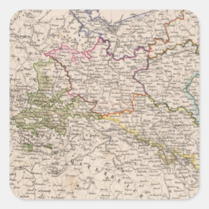 Europa, Deutschland, Polen Quadratischer Aufkleber