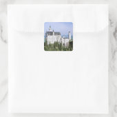 Europa, Deutschland, Schloss Neuschwanstein Quadratischer Aufkleber (Tasche)