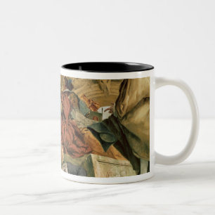 Europa, einer der vier Kontinente Zweifarbige Tasse