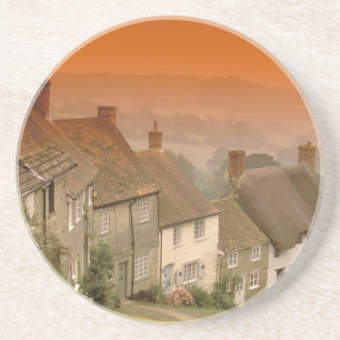 Europa, England, Dorset, Shaftesbury. Goldener Hüg Sandstein Untersetzer