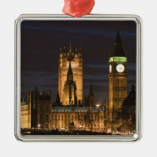 Europa, ENGLAND, London: Houses of Parliament / 2 Silbernes Ornament