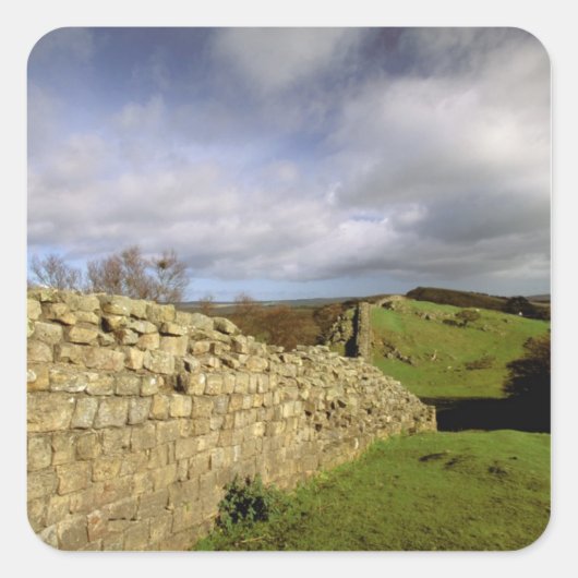 Europa, England, Northumberland Hadrian Quadratischer Aufkleber (Vorderseite)