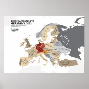 Europa entsprechend Deutschland Poster