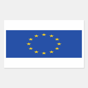 Europa/europäische Gewerkschafts-Flagge Rechteckiger Aufkleber
