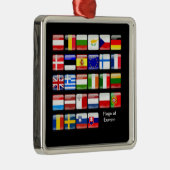 EUROPA: Flaggen Europas Ornament Aus Metall (Rechts)
