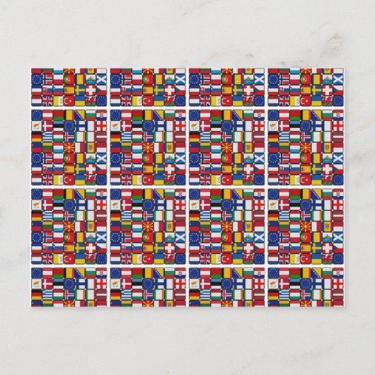 Europa flaggt postkarte (Vorderseite)