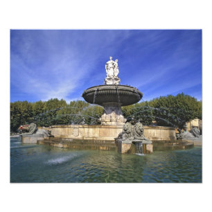 Europa, Frankreich, Aix-en-Provence. Fontaine de Fotodruck