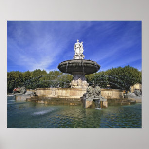 Europa, Frankreich, Aix-en-Provence Fontaine de Poster