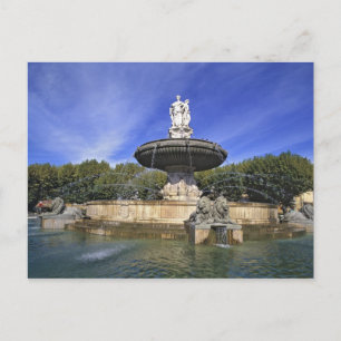 Europa, Frankreich, Aix-en-Provence Fontaine de Postkarte