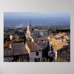 Europa, Frankreich, Bonnieux. Sonnenlicht fällt Poster