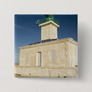Europa, Frankreich, Korsika, Ile Rousse. Leuchttur Button