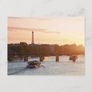 Europa, Frankreich, Paris (75), Touristenboot on Postkarte