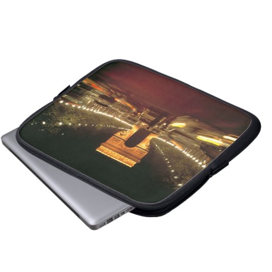 Europa, Frankreich, Paris. Abend-Verkehrsstaus Laptopschutzhülle (Vorne Knopf)