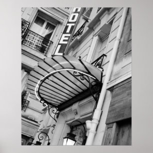 Europa, Frankreich, Paris. Angaben zum  Bankhotel Poster