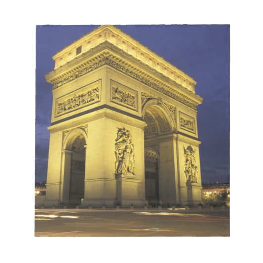 Europa, Frankreich, Paris Arc de Triomphe Notizblock (Vorderseite)