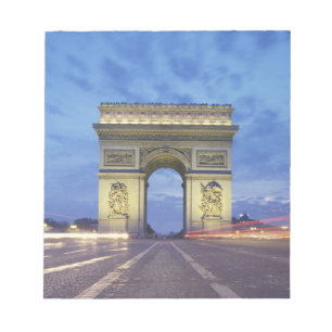 Europa, Frankreich, Paris. Arc de Triomphe von der Notizblock