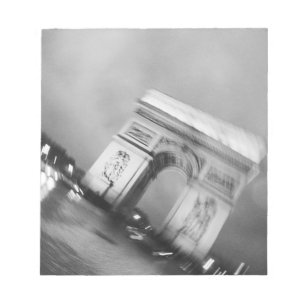 Europa, Frankreich, Paris. Drehender Arc de Triomp Notizblock