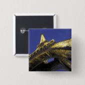 Europa, Frankreich, Paris, Eiffelturm, Abend 2 Button (Vorne & Hinten)