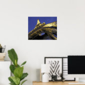 Europa, Frankreich, Paris, Eiffelturm, Abend 2 Poster (Heimbüro)