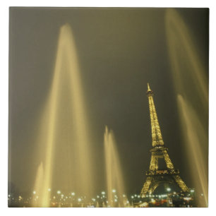 Europa, Frankreich, Paris, Eiffelturm, Abend Fliese