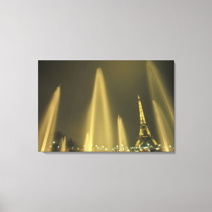 Europa, Frankreich, Paris, Eiffelturm, Abend Leinwanddruck