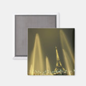 Europa, Frankreich, Paris, Eiffelturm, Abend Magnet (Vorderseite/Rückseite)
