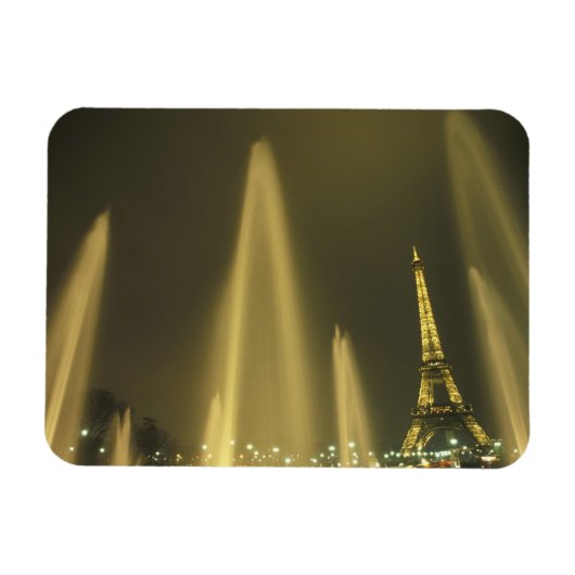 Europa, Frankreich, Paris, Eiffelturm, Abend Magnet (Horizontal)