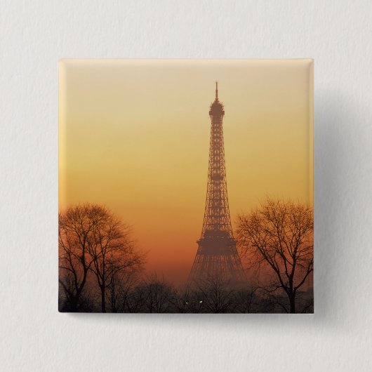 Europa, Frankreich, Paris. Eiffelturm (Mittel) Button (Vorderseite)