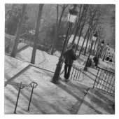 Europa, Frankreich, Paris, Montmartre: Morgen Fliese (Vorderseite)